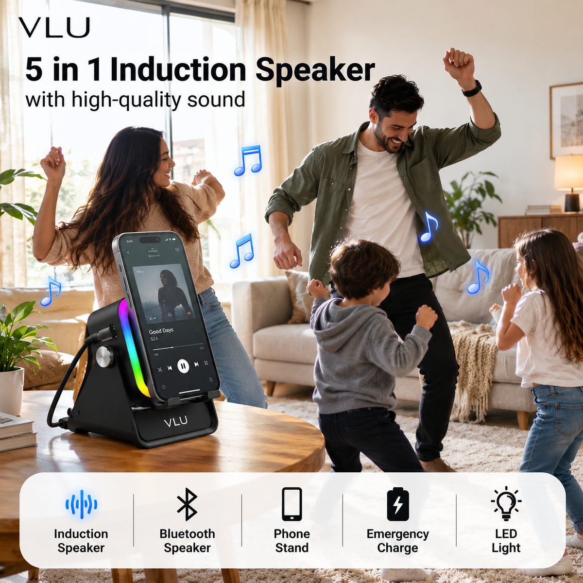 5-in-1 Wireless Speaker Stand