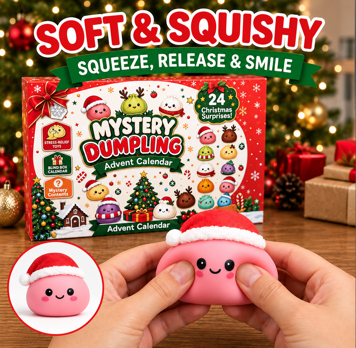 Christmas Advent Calendar 2026 – 24 Mini Dumpling Squishies