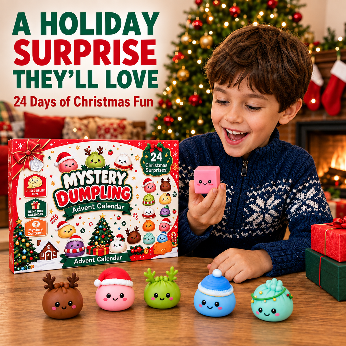 Christmas Advent Calendar 2026 – 24 Mini Dumpling Squishies