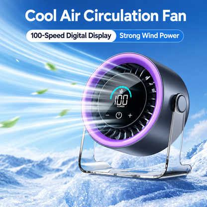 VLU ChillFlow™ 100-Speed Rechargeable Desk Fan