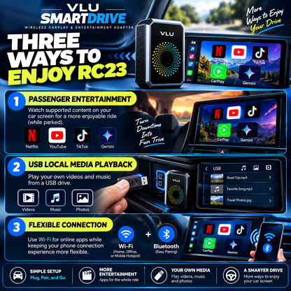 VLU SmartDrive™ Wireless CarPlay & Entertainment Adapter